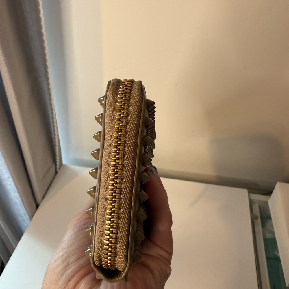Christian Louboutin Tan Studded Wallet - Picture 3 of 8